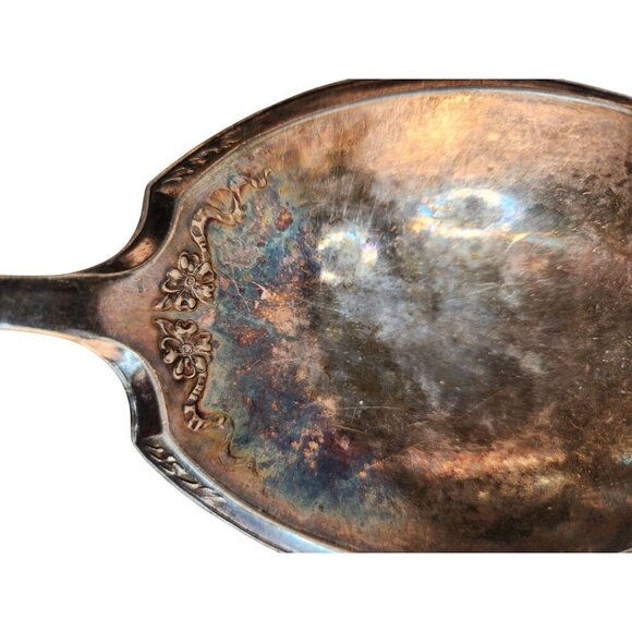 Vintage Ladle Holmes & Edwards XLV Silver plated Floral Serving Spoon With Ornat - Picture 6 of 9